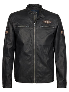 Petrol leather jacket