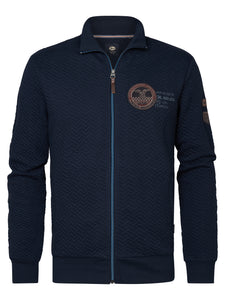 Petrol Full Zip Navy top