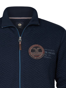 Petrol Full Zip Navy top