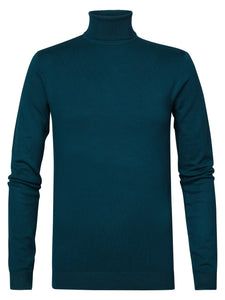 Teal Turtle Neck Polo Top