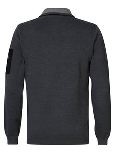 Full Zip Grey Knit Cardigan