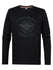 Long Sleeve Print Black T Shirt