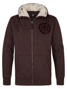 Petrol Zip Fleece Lined Hoodie