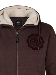 Petrol Zip Fleece Lined Hoodie