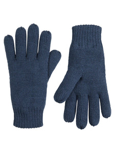 Petrol Industries Ribbed Knitted Gloves Dark Denim