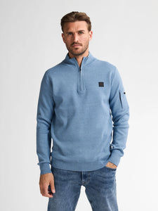 Half Zip Sweater Pale Blue