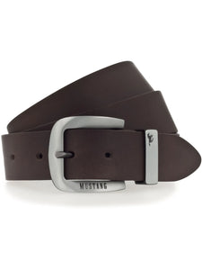 Mustang Men's Leather Belt Dark Brown
