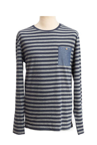 Stripe Long Sleeve Cotton T-shirt