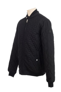 Black Quilted Zip Jacket