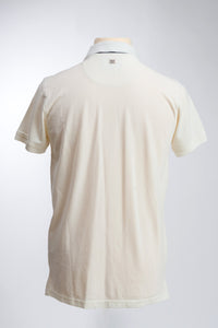 Cream Print Polo Shirt