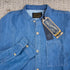 Petrol Collarless Denim Shirt